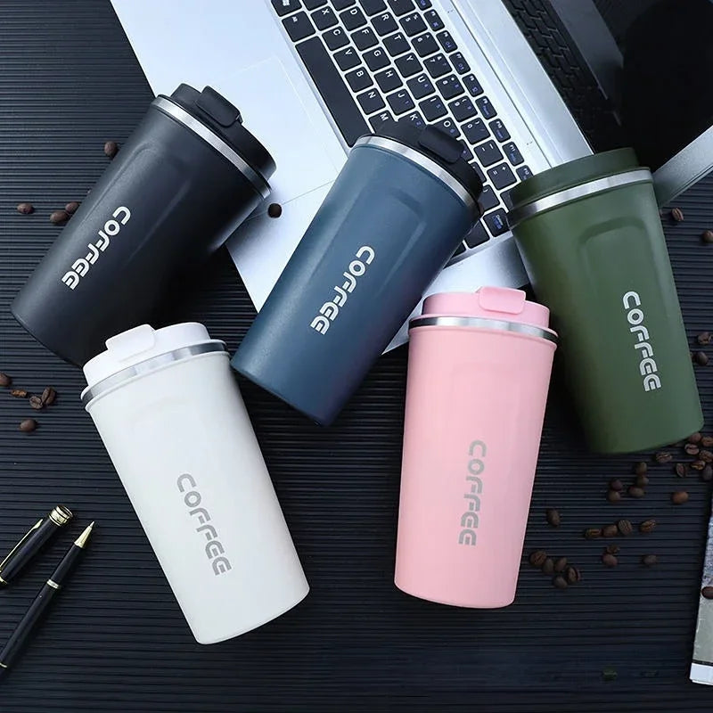 380ML/510ML Stainless Steel Thermal Mug – Leakproof Coffee & Water Bottle, Portable Travel Drinkware