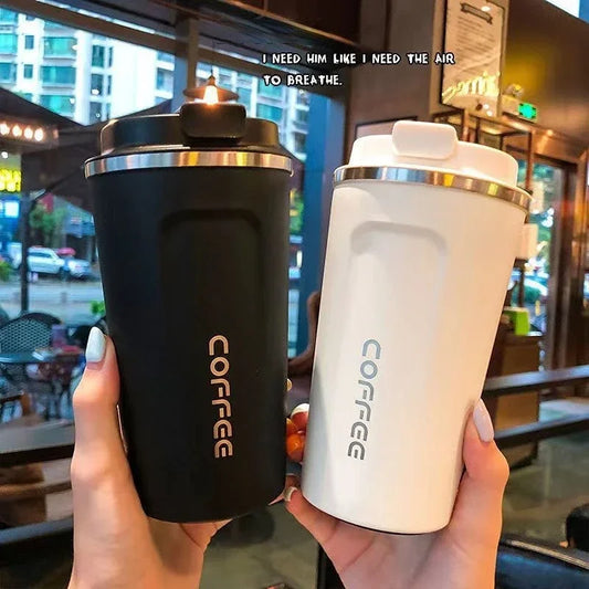 380ML/510ML Stainless Steel Thermal Mug – Leakproof Coffee & Water Bottle, Portable Travel Drinkware
