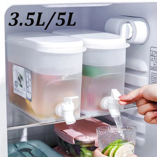 3.5L/5L Large Capacity Cold Kettle with Faucet – Refrigerator Iced Beverage Dispenser, Cold Water Pitcher for Summer Drinkware