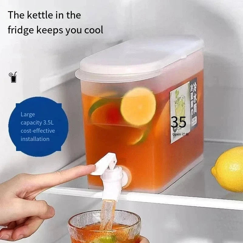 3.5L/5L Large Capacity Cold Kettle with Faucet – Refrigerator Iced Beverage Dispenser, Cold Water Pitcher for Summer Drinkware
